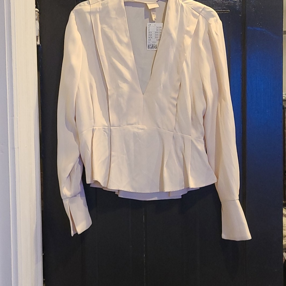 Cream summer blouse